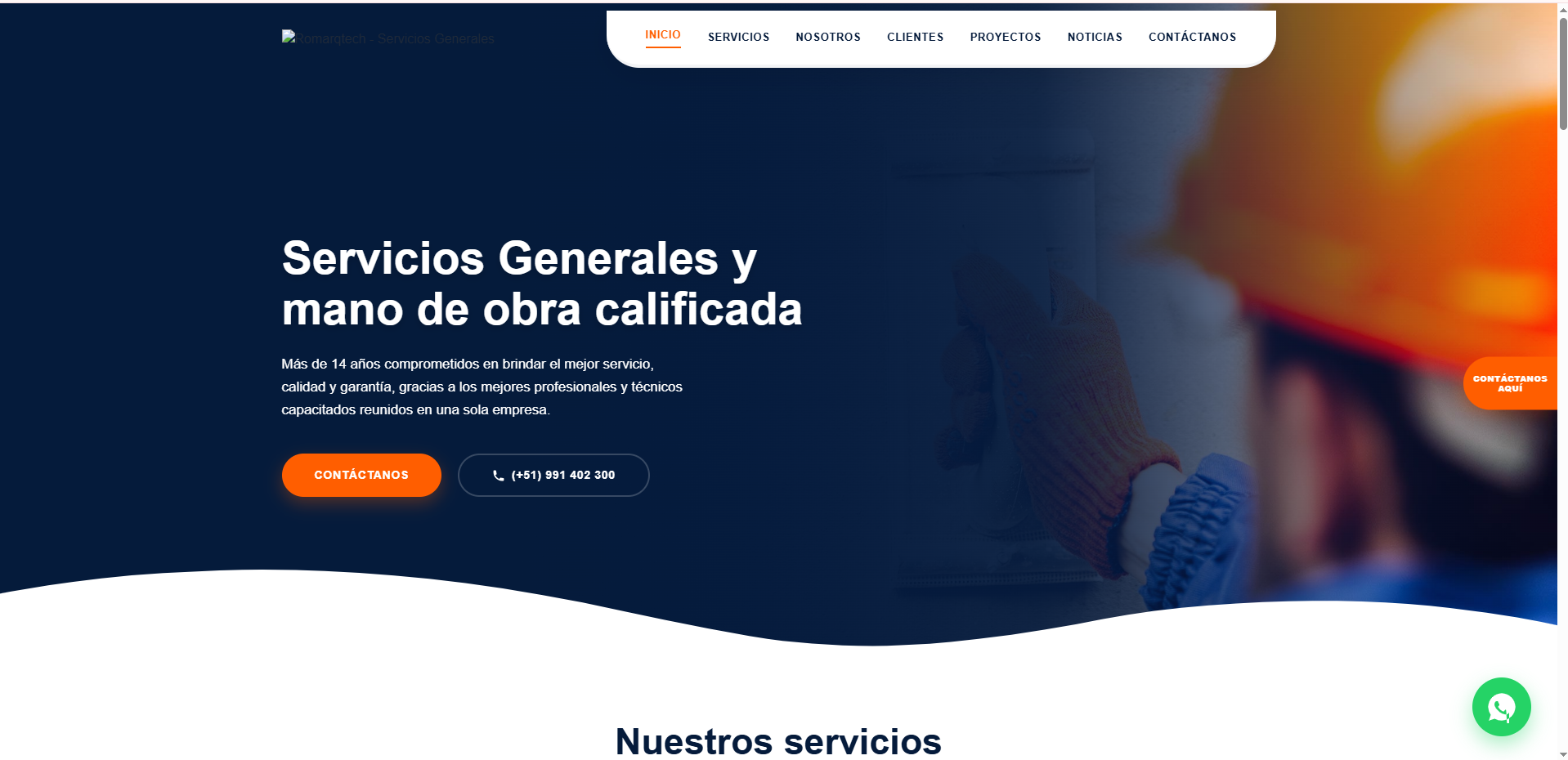 Plataforma Web y Panel de Administración de Servicios Generales
